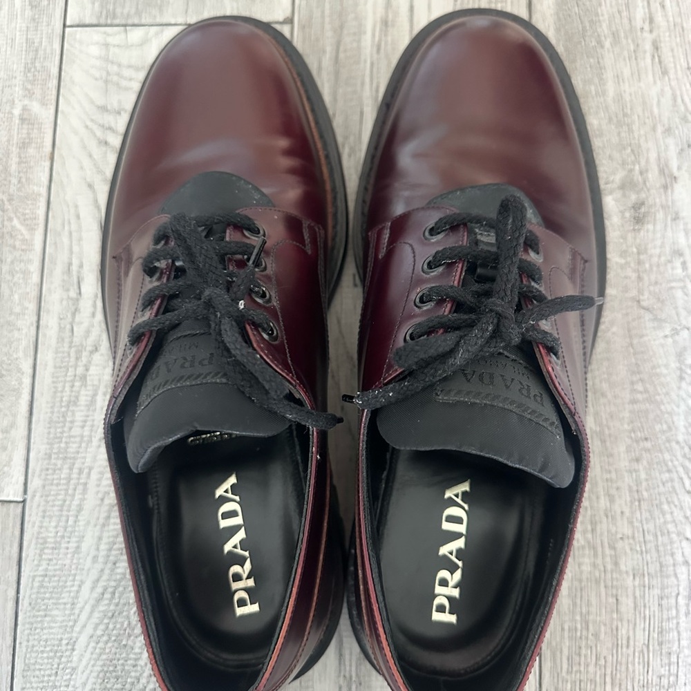 Prada Brown and Black Leather Oxfords